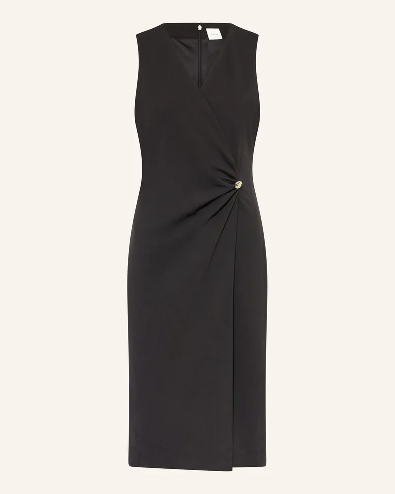 Calvin Klein Kleid in Wickeloptik Schwarz