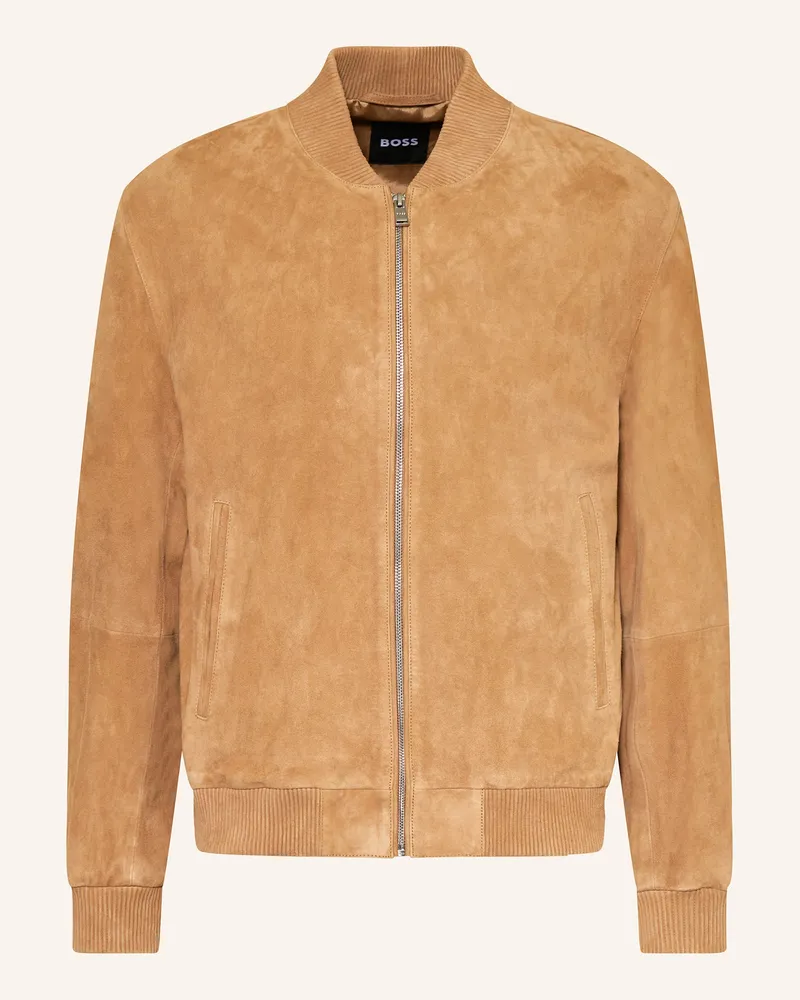 HUGO BOSS Lederblouson MULLER Beige