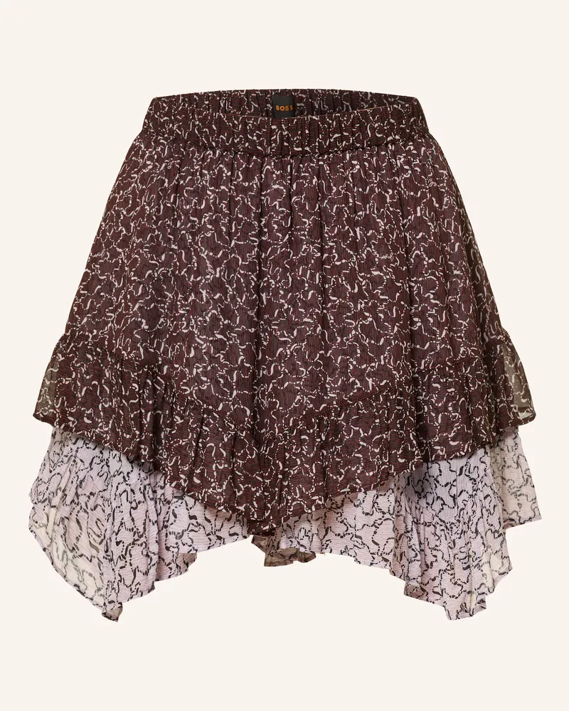 HUGO BOSS Faltenrock TOULENA Dunkelrot
