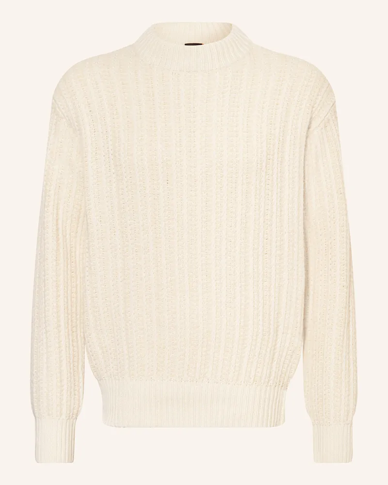 HUGO BOSS Pullover Korth weiss Ecru