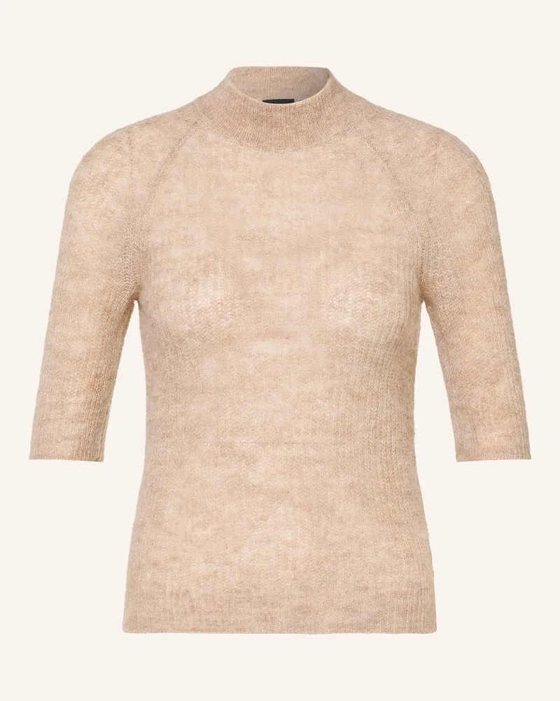 HUGO BOSS Strickshirt Fewe Mit Alpaka beige Beige