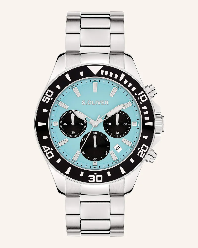 S.Oliver Armbanduhr  aus  Edelstahl Silber