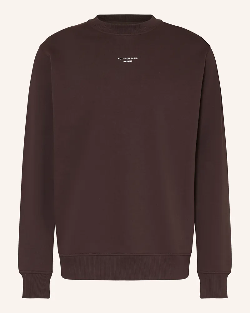 Drôle de Monsieur Sweatshirt Dunkelbraun