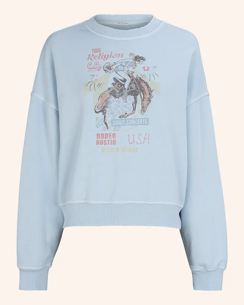 True Religion Sweatshirt Rodeo blau Hellblau