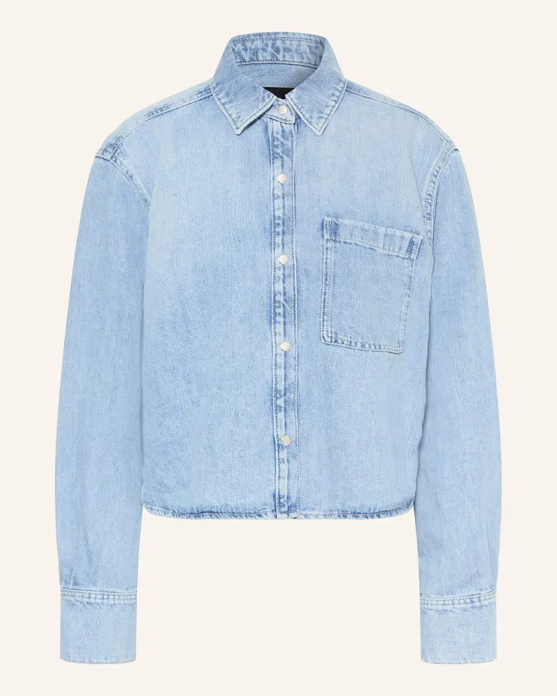 7 for all mankind Jeansbluse IVY mit Leinen Blau