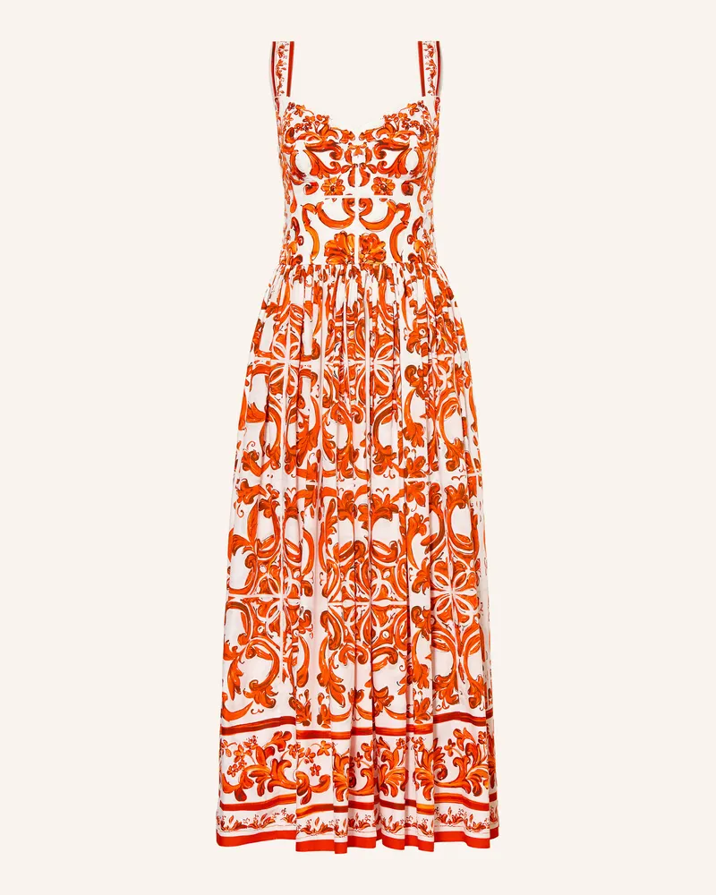 Dolce & Gabbana Kleid orange Weiss