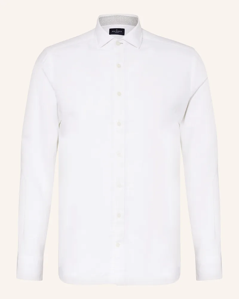 Hackett Hemd Tailored Fit mit Leinen Creme