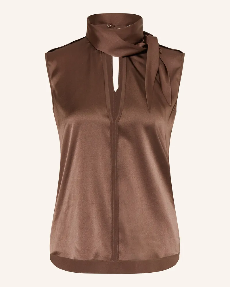 Dorothee Schumacher Blusentop SENSE OF SHINE aus Seide Braun