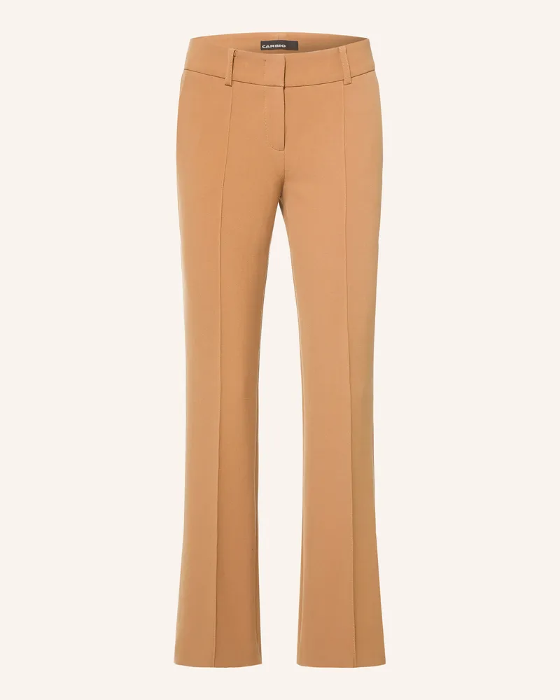 Cambio Bootcut-Hose Farah braun Cognac