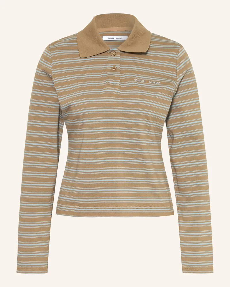 Samsøe & Samsøe Jersey-Poloshirt Sadonell beige Camel