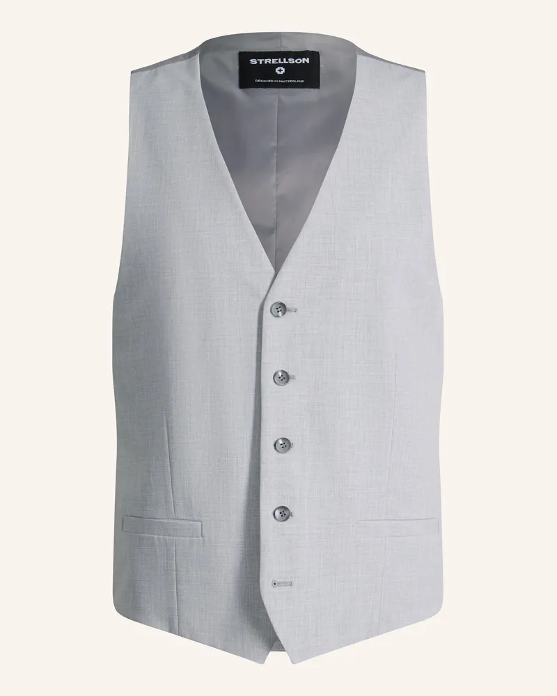 Strellson Anzugweste ves2 Extra Slim Fit grau Hellgrau