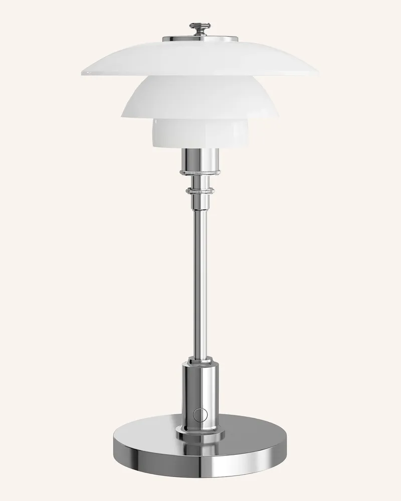 Louis Poulsen Tischleuchte Ph 1/1 Portable silber Weiss