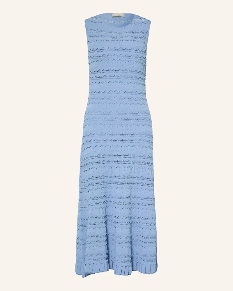 Ted Baker Strickkleid Cahrlie Mit Rüschen blau Hellblau