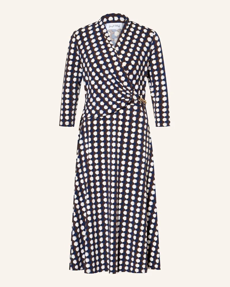 Joseph Ribkoff Jerseykleid In Wickeloptik Mit 3/4-Arm braun Dunkelblau