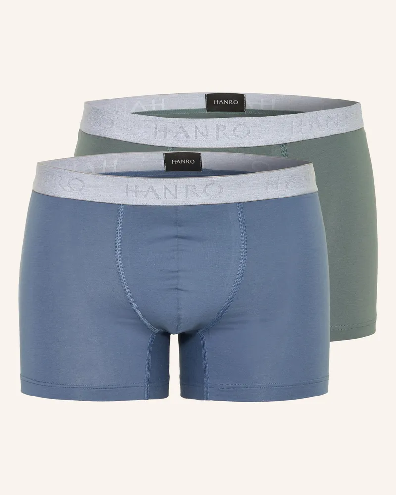 Hanro 2er-Pack Boxershorts COTTON ESSENTIALS Khaki