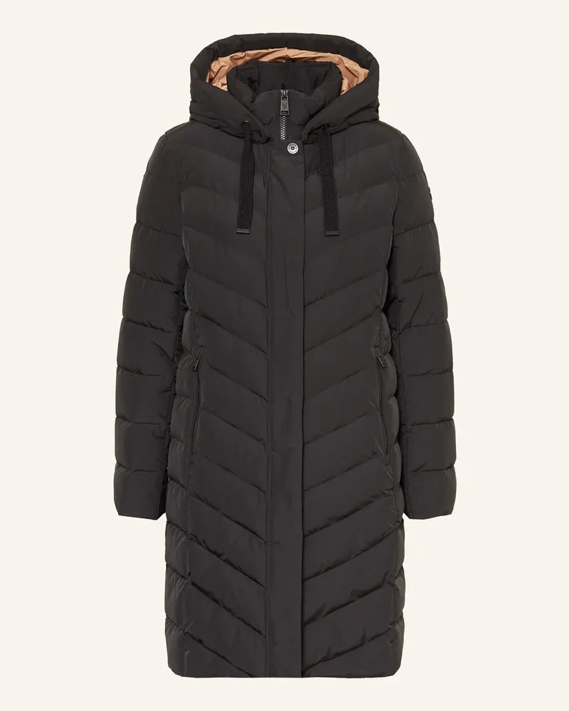 Fuchs Schmitt Steppmantel mit abnehmbarer Kapuze Schwarz