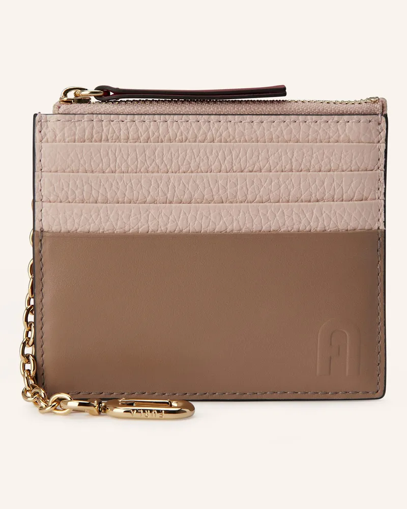 Furla Kartenetui GRAZIA mit Münzfach Beige
