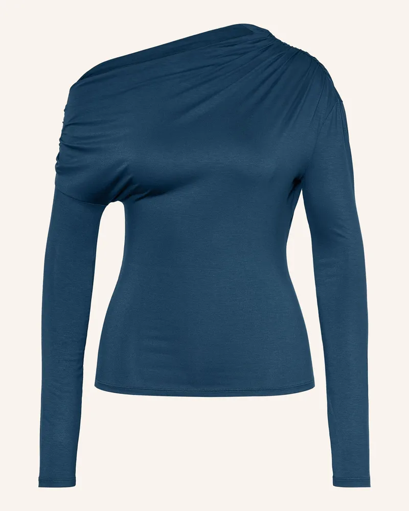Patrizia Pepe One-Shoulder-Shirt Maglia blau Dunkelblau