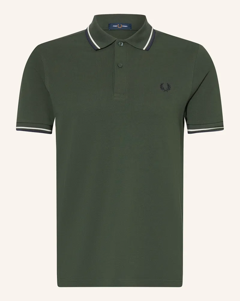 Fred Perry Piqué-Poloshirt Dunkelgrün