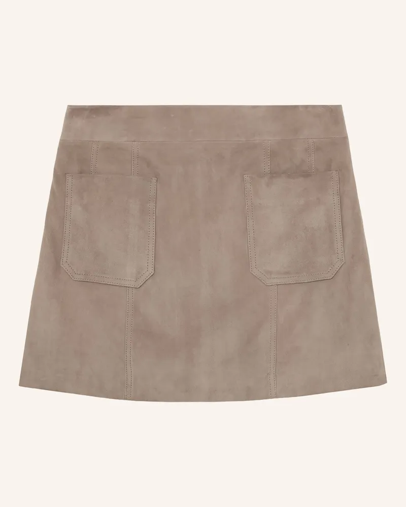 Reiss Lederrock Vida braun Beige