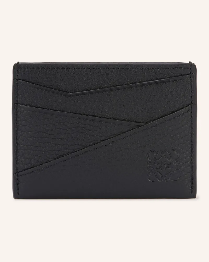 Loewe Kartenetui Puzzle Edge schwarz Schwarz