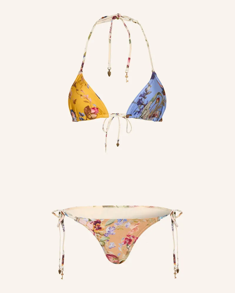 Zimmermann Triangel-Bikini Patience Spliced beige Creme