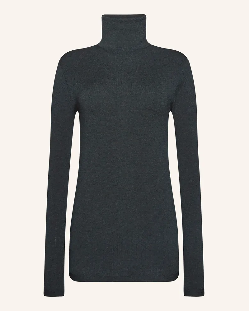 Wolford Pullover THE MERINO TOP LONG SLEEVES Dunkelgrün