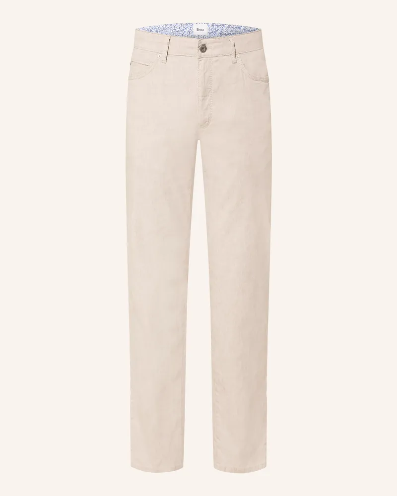 Brax Hose CADIZ Slim Fit mit Leinen Creme