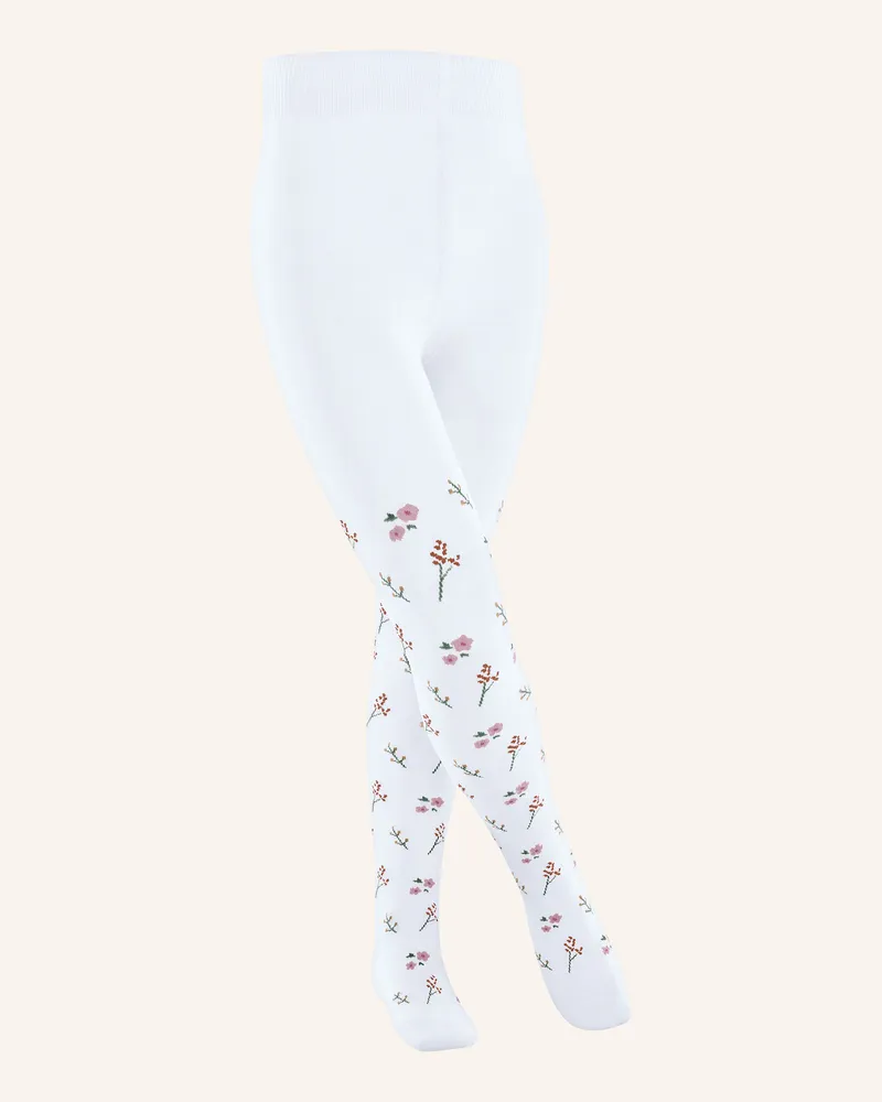 Falke Strumpfhose Little Flowers weiss 2000