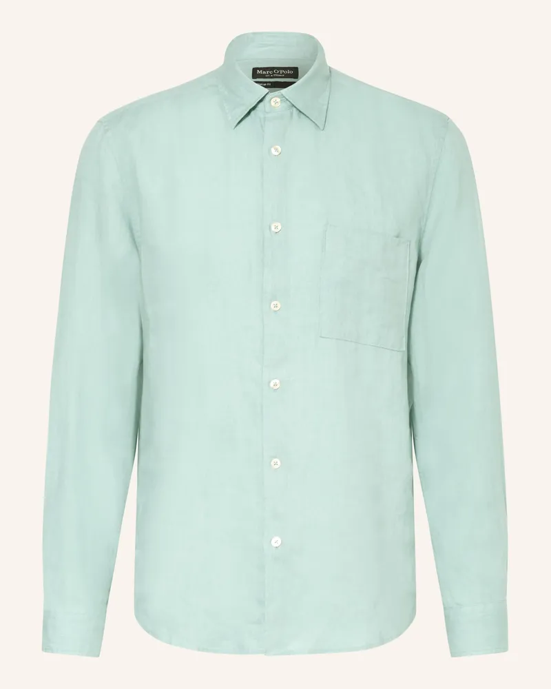 Marc O'Polo Leinenhemd Regular Fit blau Mint