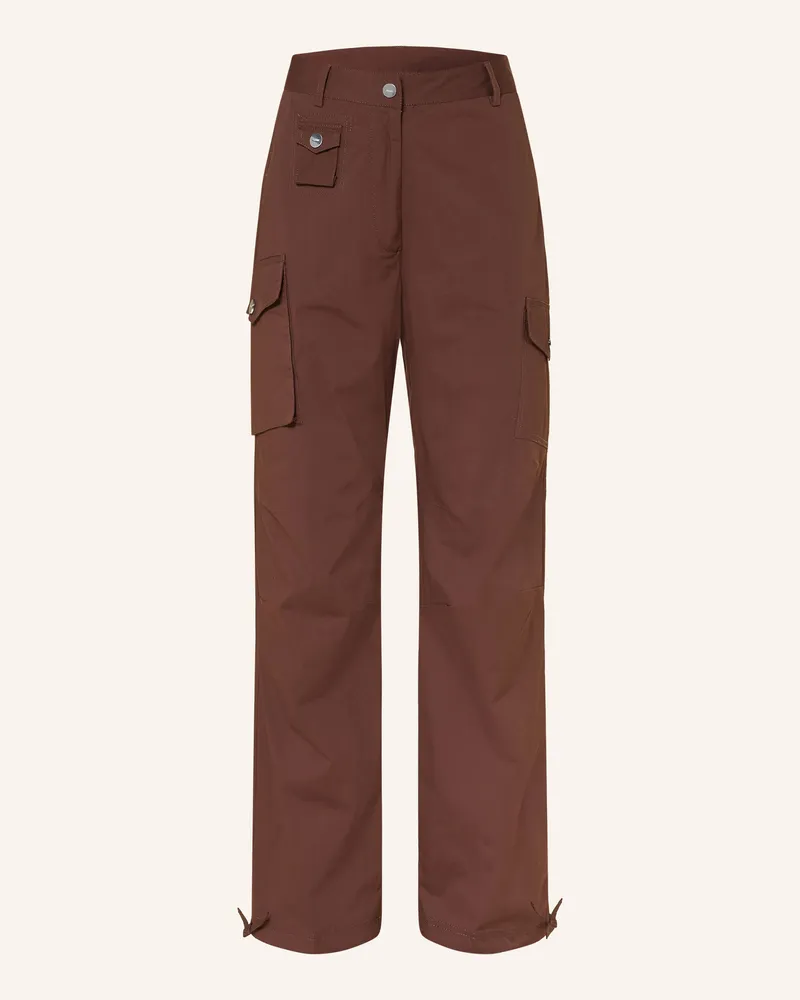 Ganni Cargohose braun Dunkelbraun