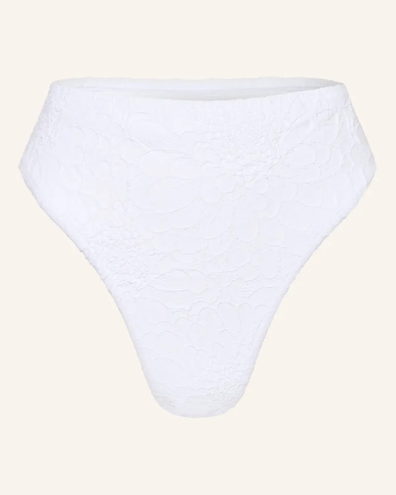 FARM Rio Highwaist-Bikini-Hose WHITE GERBERA DAISY Weiss