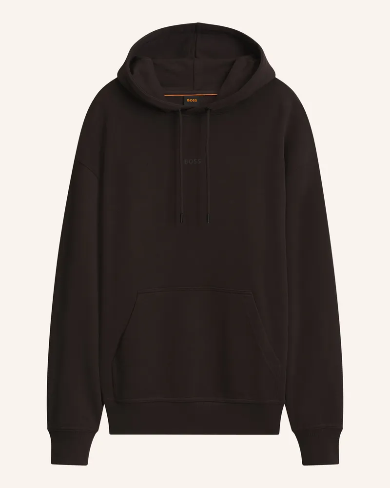 HUGO BOSS Hoodie Wesmallhood braun Dunkelbraun