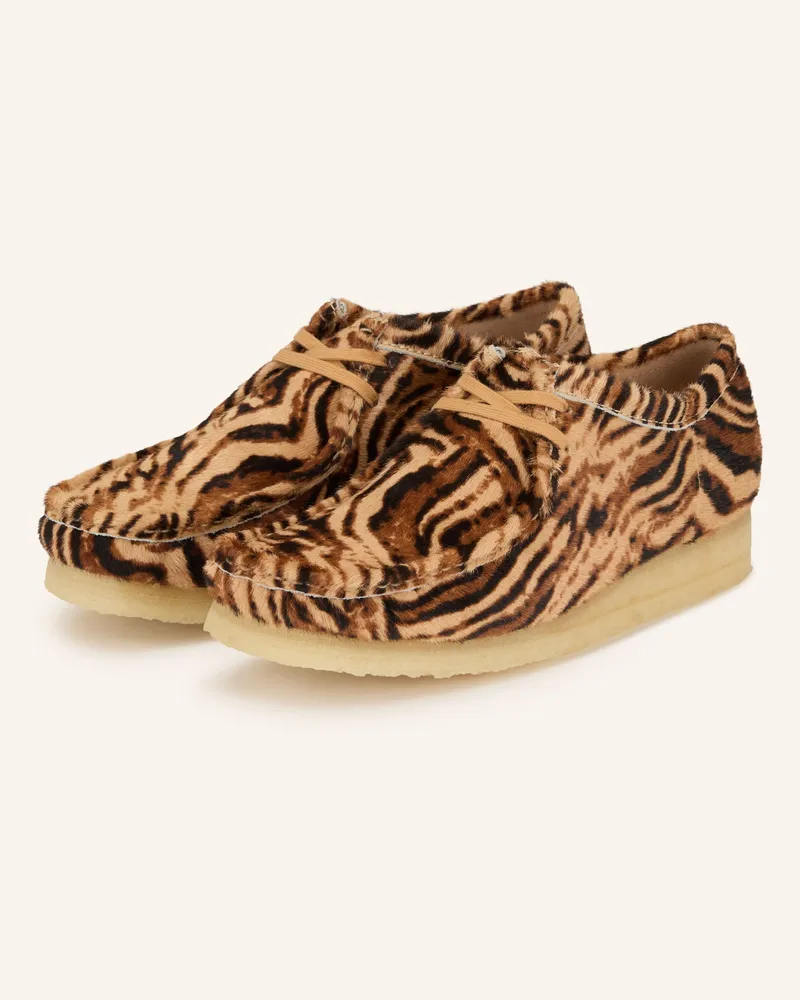 Clarks Schnürer Wallabee braun Hellbraun