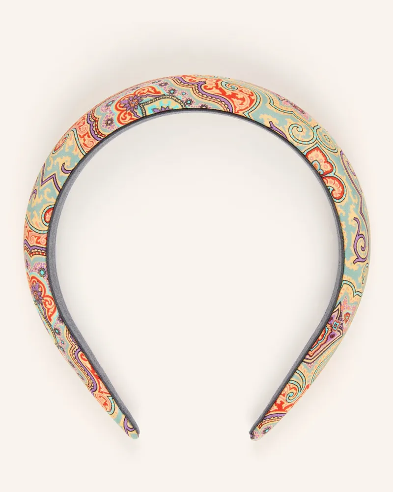 Etro Haarreif Aus Seide grau Mint