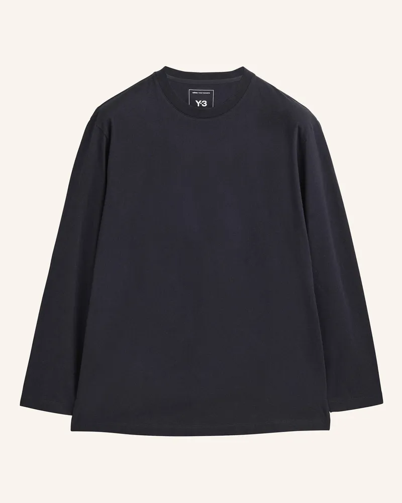 Y-3 Y-3 Grafik Langärmliges Shirt schwarz Schwarz
