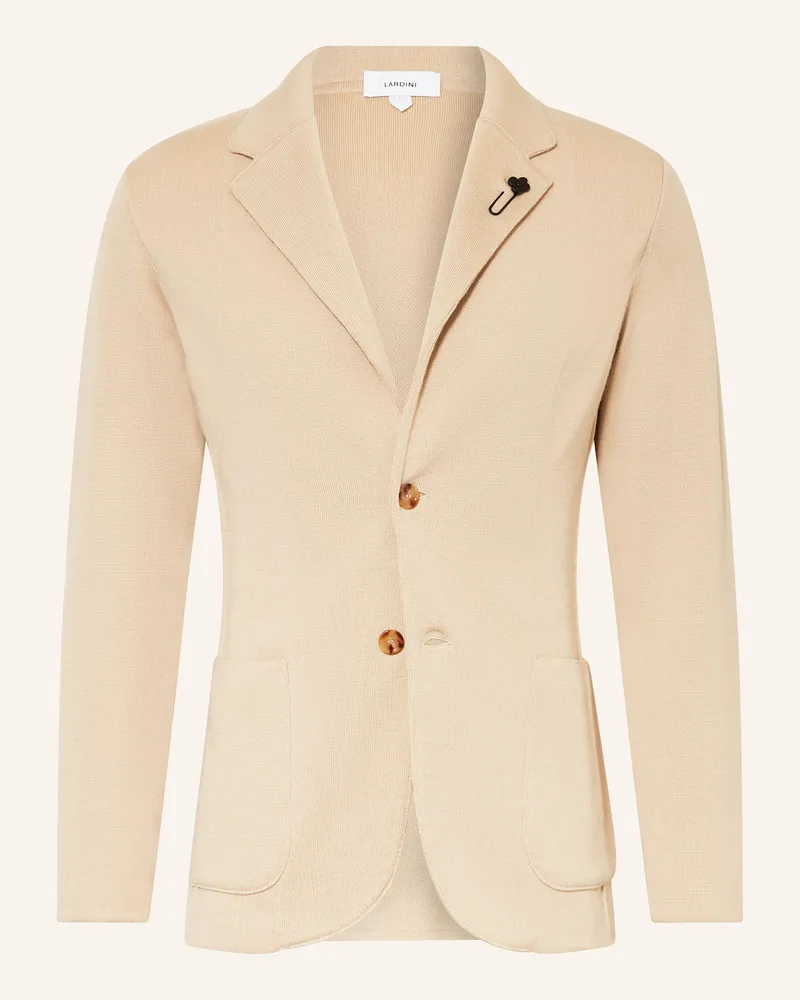 LARDINI Stricksakko Extra Slim Fit Beige