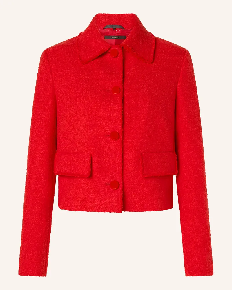 windsor. Kastenjacke Aus Tweed rot Rot