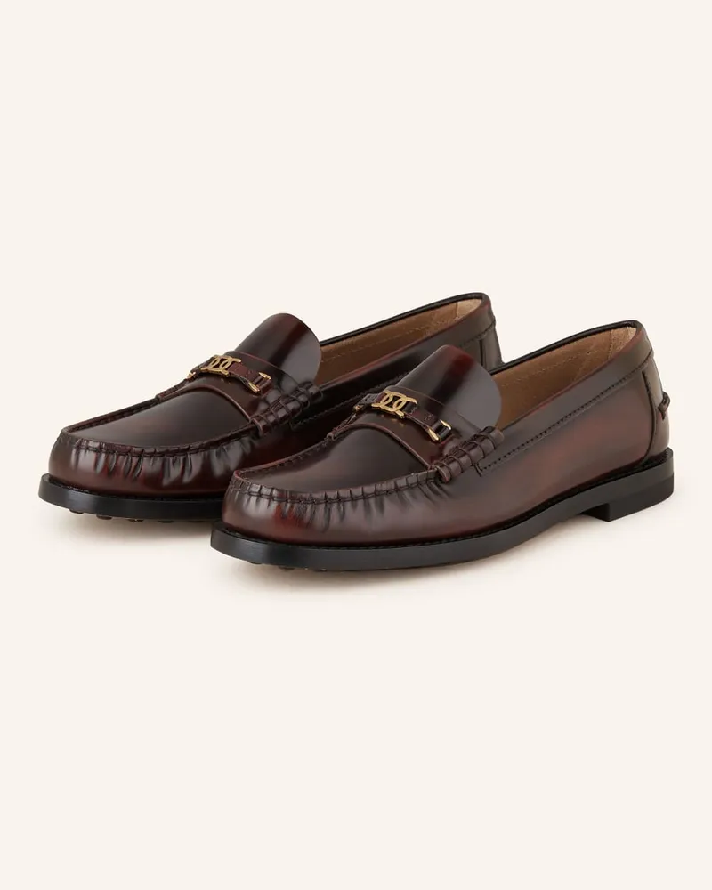 TOD'S Loafer - DUNKELROT Rot