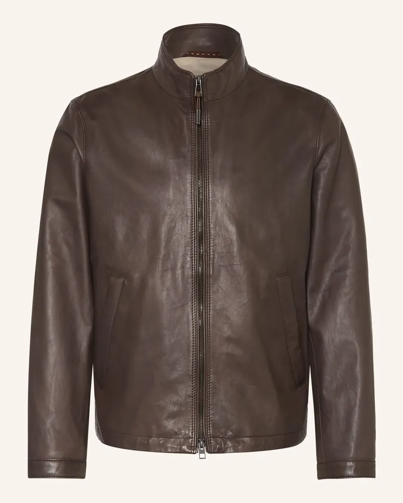 windsor. Lederjacke Dunkelbraun
