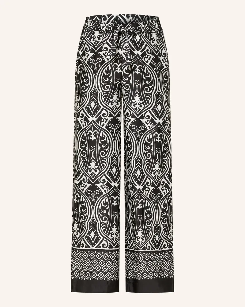 monari Marlenehose Aus Satin schwarz Schwarz