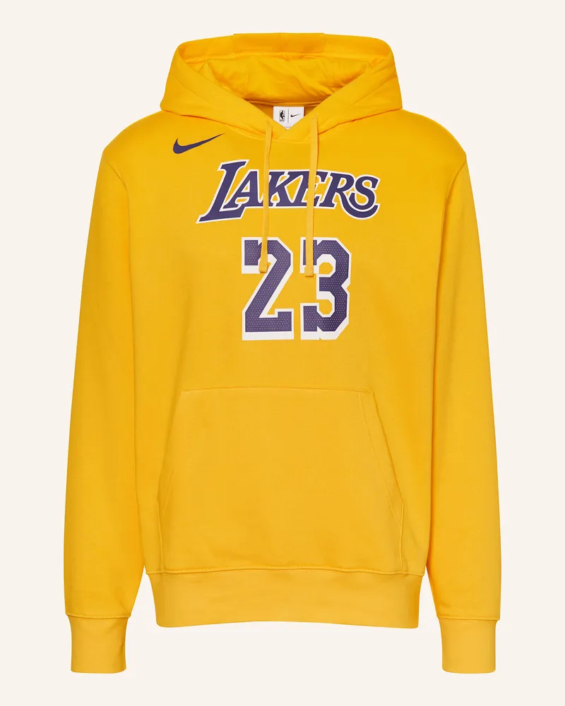 Nike Hoodie LOS ANGELES LAKERS CLUB Gelb