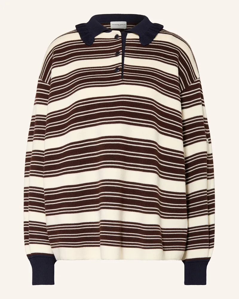 Claudie Pierlot Strick-Poloshirt Ecru