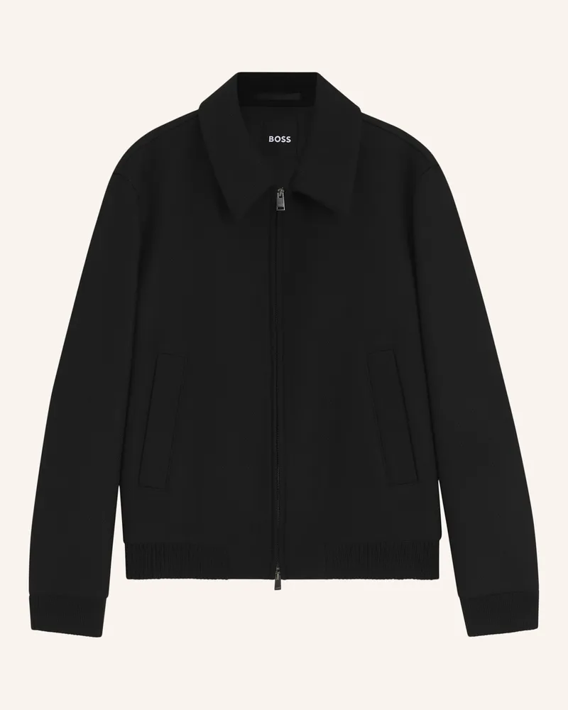 HUGO BOSS Mantel H-Charly-264 Relaxed Fit schwarz Schwarz