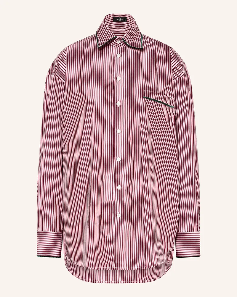 Etro Hemdbluse mit Samt Dunkellila