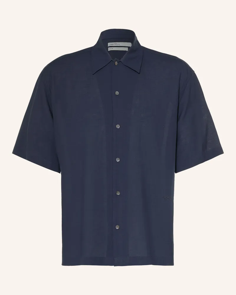AllSaints Kurzarm-Hemd Archer Comfort Fit blau Dunkelblau