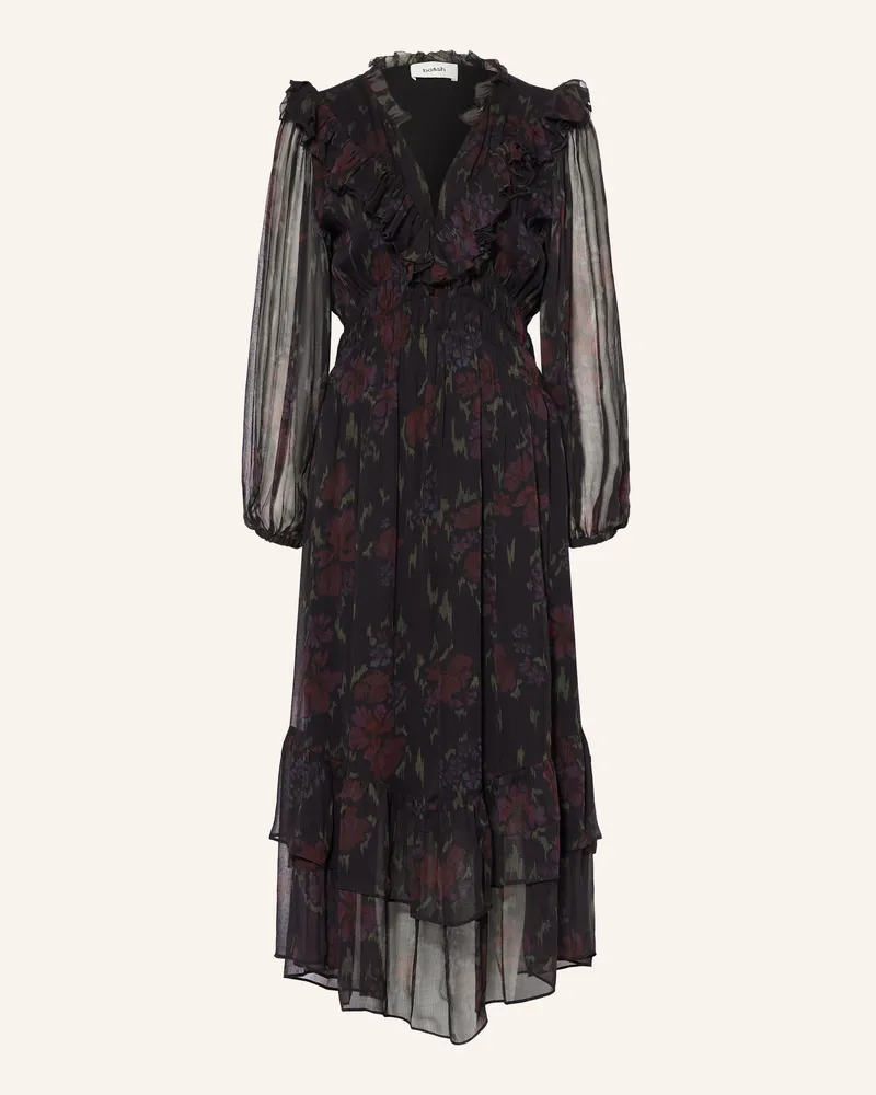 ba&sh Kleid Dova Mit Rüschen schwarz Schwarz