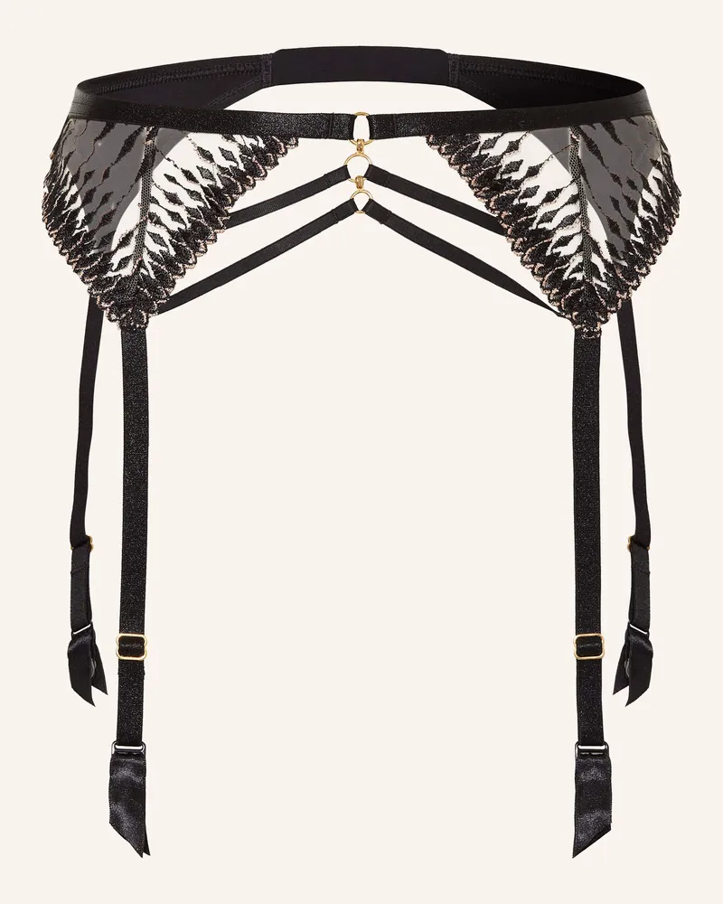 Aubade Strumpfhalter VOODOO KISS mit Glitzergarn Schwarz
