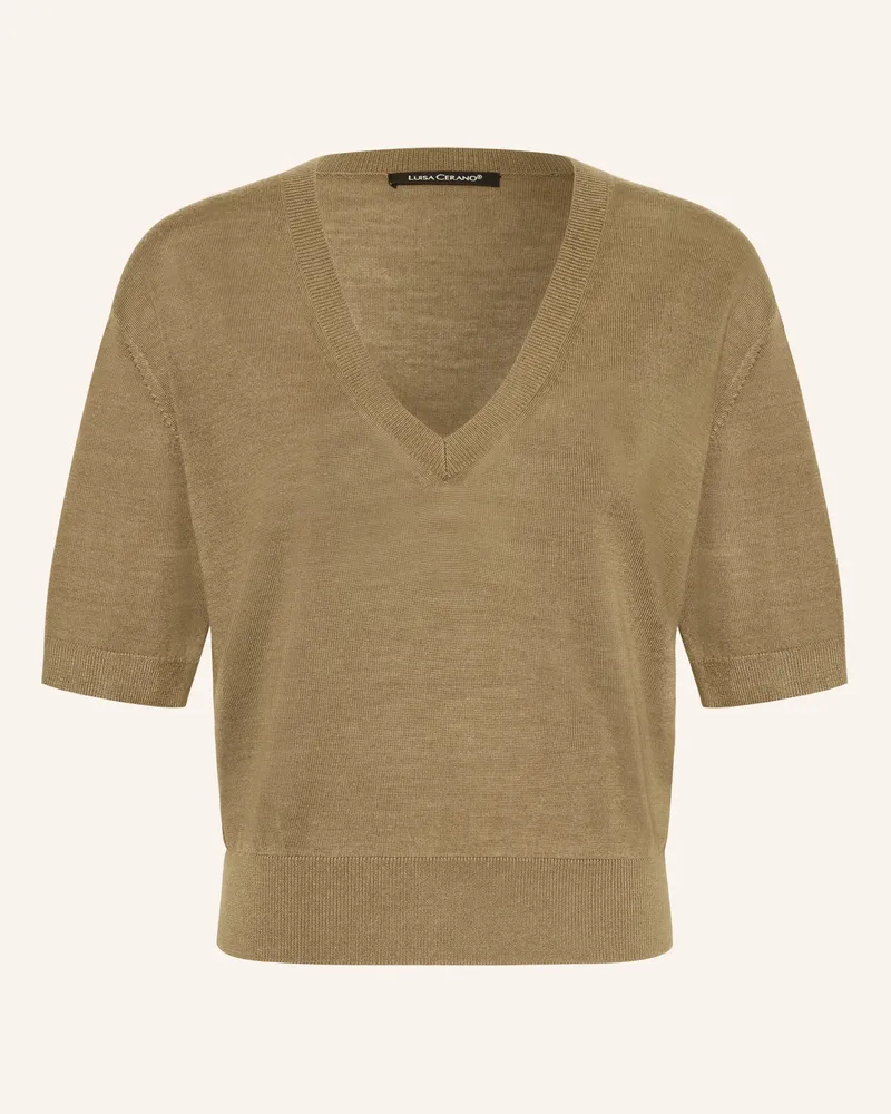 Luisa Cerano Strickshirt gruen Oliv