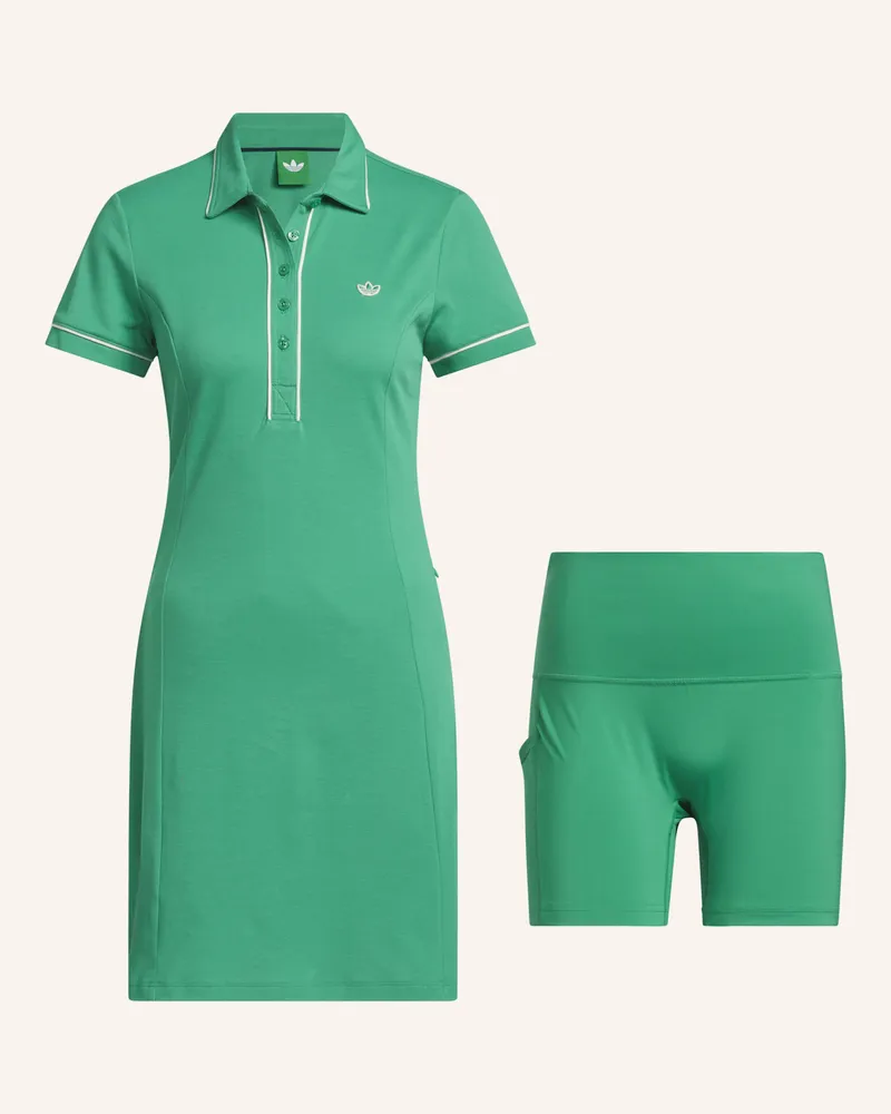adidas Piqué-Polokleid Originals gruen Grün